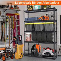 Scaffalatura metallica Garvee, resistente, 5 ripiani regolabili, robusta, 122x46x183 cm, officina/garage