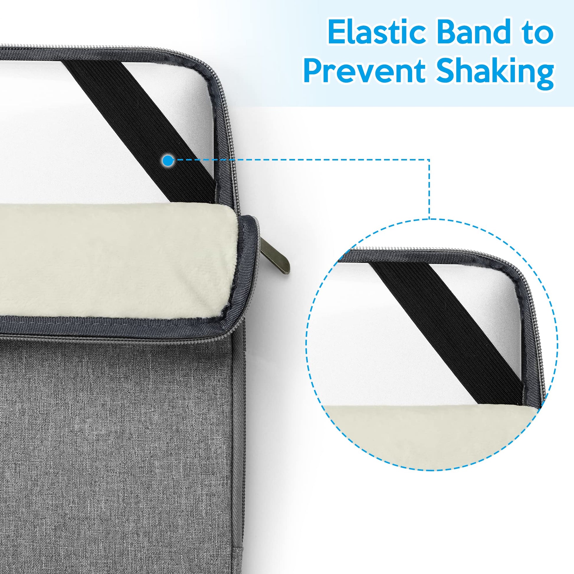 Borsa/custodia per laptop Garvee da 13 pollici per MacBook Pro 2020 M1-2016 ultrasottili, grigio