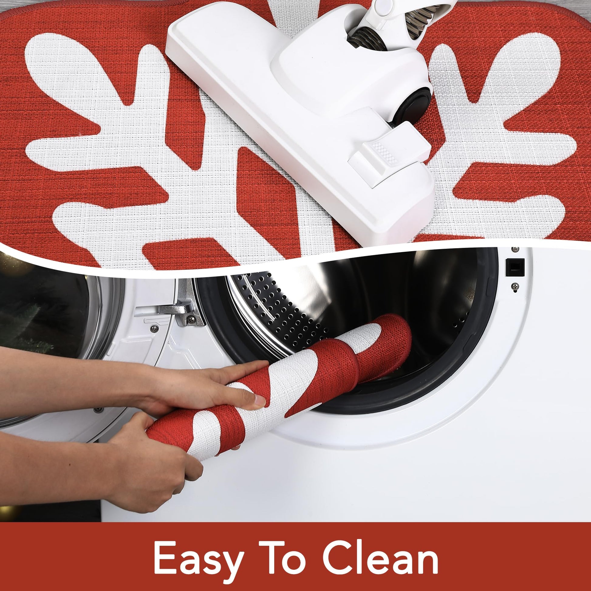 Zerbino decorativo natalizio Garvee Snow Welcome Mat per interni 50 x 80 cm multicolore