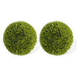 Set Garvee con palline di bosso artificiale da 15,7 pollici, resistente ai raggi UV e all'uso manuale, materiale PE, decorazione sull'interno e sui lati, verde - Come mostrato