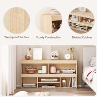 Scaffale portaoggetti per giocattoli Garvee per bambini, 6 scomparti, in legno, robusto, antigraffio, moderno, per sale giochi e aule, 24x47,2x11,8 cm, bianco