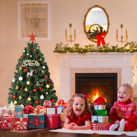 Albero di Natale artificiale Garvee da 140 cm – Abete di prima qualità, cerniere in metallo e base pieghevole, salvaspazio per casa e ufficio