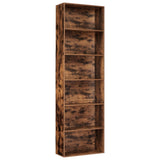 Garvee Libreria Alta 6 Ripiani in Legno Ingegnerizzato, Design Rustico Industriale, 160,8 cm H, Marrone, Perfetta per Soggiorno e Ufficio