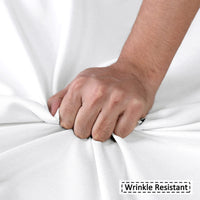 Garvee Schwerer Leinen-Duschvorhang 240GSM Wasserabweisend Waschbar Mit Haken Für Badezimmer 180x244 cm Weiß Hotelstil Robust