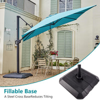 Ombrellone in alluminio GARVEE 300x300cm verde, parasole da esterno resistente alle intemperie