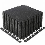 Garvee Tappetini Palestra 1.9cm Spessi, 12 Piastrelle Puzzle Interbloccanti, Schiuma EVA Alta Densità, Pavimento Allenamento Casa, Bianco, 53x53cm, 3.25 m²
