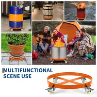 Carrello Portafusti Acciaio Garvee 55 Galloni per Festa del Papà - Capacità 1000 libbre, Ruote Girevoli, Rinforzi Trasversali per Magazzino e Officina, Zincato