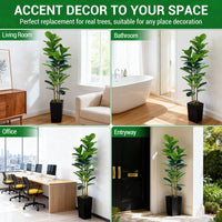 Albero artificiale da interno Garvee da 5 piedi, design realistico, senza manutenzione, versatile per casa e ufficio, verde