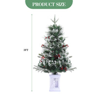 Albero di Natale artificiale Garvee, confezione da 2 – 91 cm, 78 LED in fibra ottica (bianco caldo), 8 modalità di luce, scatola portalampada a forma di pupazzo di neve