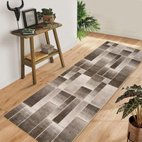 Tappeto Garvee lavabile antiscivolo a pelo corto 80 x 150 cm marrone soggiorno camera da letto