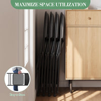 Garvee Set di 2 sedie pieghevoli con imbottitura in similpelle, struttura in metallo, ergonomiche, pieghevoli, piedini antiscivolo, grigio, per ufficio e uso esterno