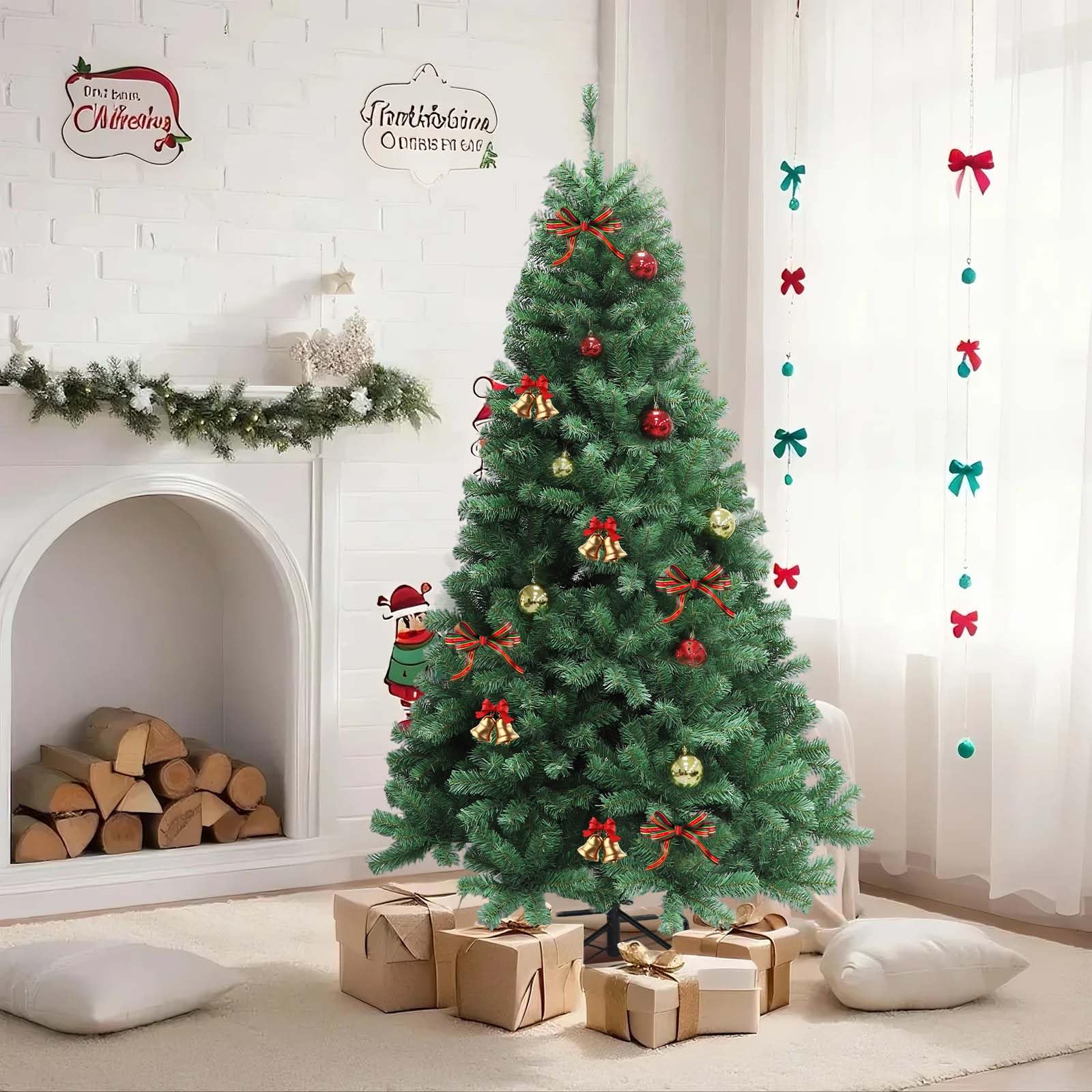 Albero di Natale artificiale Garvee – 183 cm, 250 LED, 1200 rami, aghi in PVC, per Natale