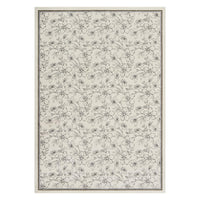Tappeto per soggiorno Garvee 160x230cm, lavabile, a pelo corto, antiscivolo, morbido, vintage, motivo floreale, per cucina, cameretta, corridoio, sala da pranzo, beige