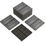 Garvee Piastrelle per Deck Interbloccanti 30x30 cm, Materiale Composito Plastica-Legno, Grigio, per Esterni e Interni - Grigio-3