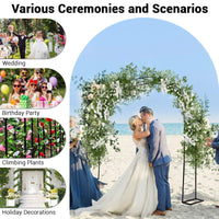 Pergola ad arco da giardino Garvee 9,8 piedi x 7,2 piedi Cancello da giardino in metallo antiruggine nero per matrimoni e giardino