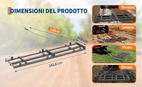 Garvee Rastra Pesante Da 2,44 m Con Catena 1,83 m E Barre Regolabili, Acciaio Verniciato, Grader Per Terreni, Prati, Ghiaia, Trattori, ATV - Livellamento E Preparazione Terreno