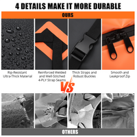 Borsa portabagagli per auto Garvee da 21 piedi cubi impermeabile con 8 cinghie rinforzate per viaggi L51,9 x L39,4 x A17,7 pollici Nero