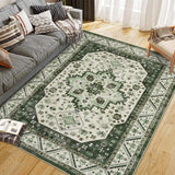 Tappeto vintage boho Garvee 200x290 cm, antiscivolo, lavabile, morbido, a pelo corto, in poliestere TPR, gomma, soggiorno, camera da letto - 