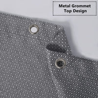 Tenda da doccia Garvee, trama a nido d'ape a quadretti, 100% poliestere, idrorepellente, tessuto pesante, occhielli antiruggine, grigio, 35x72 cm, qualità alberghiera, bagno