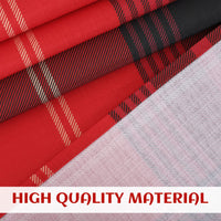 Garvee Tovaglia Natalizia Impermeabile in Poliestere 155GSM con Motivo Scozzese Rosso per Cucina e Sala da Pranzo 137x229 cm