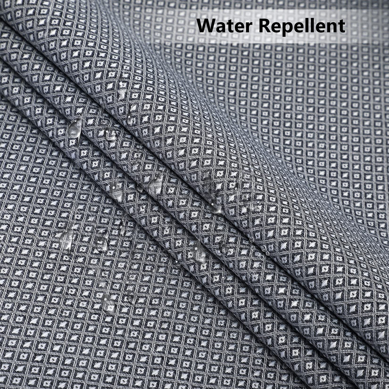 Tenda da doccia Garvee Navy in microfibra idrorepellente, resistente, 155 g/m², in poliestere, per bagno, 182,9 x 213,4 cm