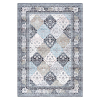 Garvee Läufer Boho Tappeto Marrocc Lavabile Antiscivolo Idrorepellente Poliestere Design Vintage 120x170 cm Blu Soggiorno Ufficio
