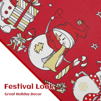 Zerbino Garvee Christmas Snowman in cotone rustico antiscivolo, stile fattoria, 40x60 cm, per interni ed esterni