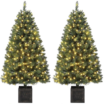 Garvee 145 cm Albero Vintage Cesto di Bambù con 300 LED, 8 Modalità, Spina UE, 2 Pezzi per Cartone per Vendita all'Ingrosso