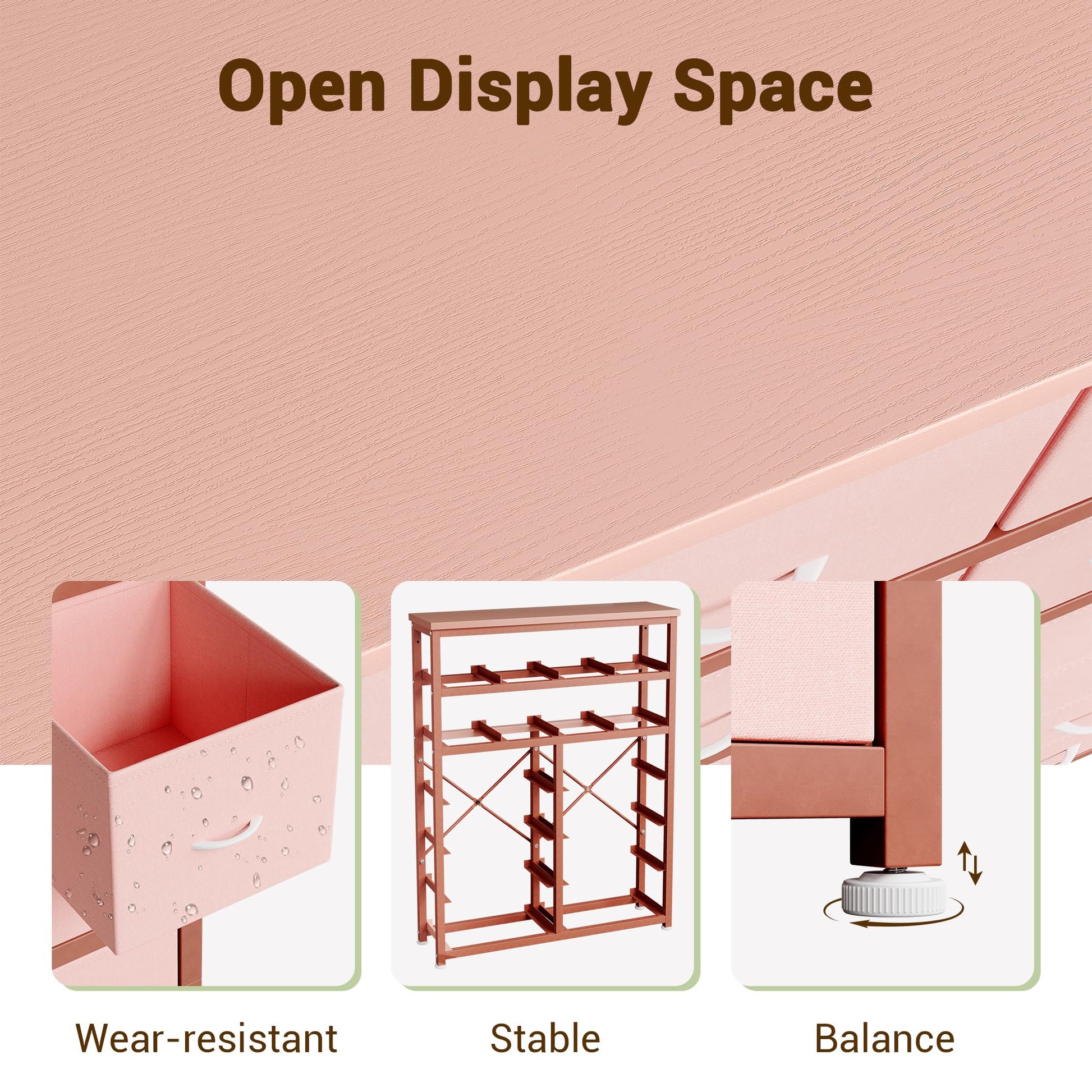 Cassettiera GARVEE con 16 cassetti in tessuto, cassettiera in tessuto per camera da letto, credenza con cassetti in tessuto, cassettiera per cucina, ufficio, corridoio, soggiorno, corridoio, cameretta dei bambini
