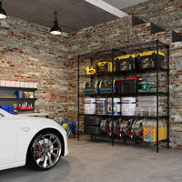 Scaffalatura metallica a 5 ripiani Garvee, resistente, regolabile, acciaio, grande capacità, 59x59x13,8 cm, garage e deposito