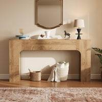 Tavolo consolle Garvee Farmhouse da 63 pollici in legno, sottile, rustico, stalla, rovere scuro, per soggiorno, corridoio, appartamento