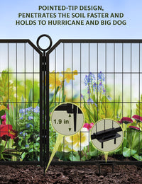 Garvee recinto per cani da esterno da 40 pollici, 8 pannelli, recinzione per cani in metallo antiruggine, modulare, regolabile, per giardino, campeggio, nero