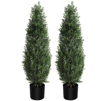 Garvee - Topiaria artificiale in cedro, confezione da 2, 91 cm, resistente ai raggi UV, realistica, a bassa manutenzione, resistente alle intemperie, per giardino e uso interno, verde