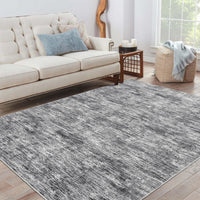 Tappeto moderno Garvee 120 x 170 cm grigio, lavabile, antiscivolo, per soggiorno, camera da letto, ufficio