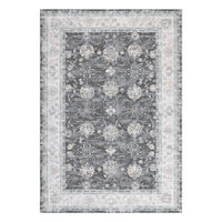 Garvee Vintage Läufer Teppich Waschbar Rutschfest Wasser- & Schmutzabweisend 140x200 cm Schwarzton Wohnzimmer Schlafzimmer Büro