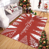 Tappeto natalizio moderno grande Garvee rosso 140x200 cm per soggiorno, camera da letto, sala da pranzo, decorazione natalizia - Rosso
