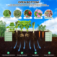 Aiuola rialzata Garvee, in metallo, 6x3x1 FT, verniciata a polvere, antiruggine, per esterni, rettangolare