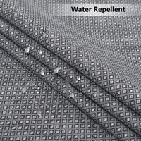 Tenda da doccia Garvee, trama a nido d'ape a quadretti, 100% poliestere, idrorepellente, tessuto pesante, occhielli antiruggine, grigio, 35x72 cm, qualità alberghiera, bagno