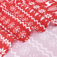 Tovaglia natalizia Garvee, quadrata, 52x52 pollici, impermeabile, antimacchia, in poliestere, motivo fiocchi di neve e renne, per feste di Natale a casa