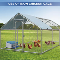 Nido per polli Garvee a 3 fori, in metallo, antiruggine, con vassoio rimovibile per pollaio e fattoria, robusto, facile raccolta delle uova