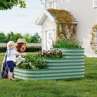 Kit da giardino rialzato in acciaio inossidabile Garvee, 61x42x31 cm, per verdure e erbe aromatiche da esterno