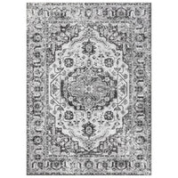 Tappeto GARVEE Classic Vintage Tradition, antiscivolo, resistente all'acqua e alle macchie, lavabile, per interni ed esterni, 160 x 230 cm, grigio