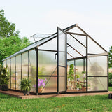 Garvee Serra 8x12 ft Policarbonato Con Struttura In Alluminio, Porta Con Serratura, Ventilazione Regolabile, Resistente Per Giardino E Patio, Trasparente