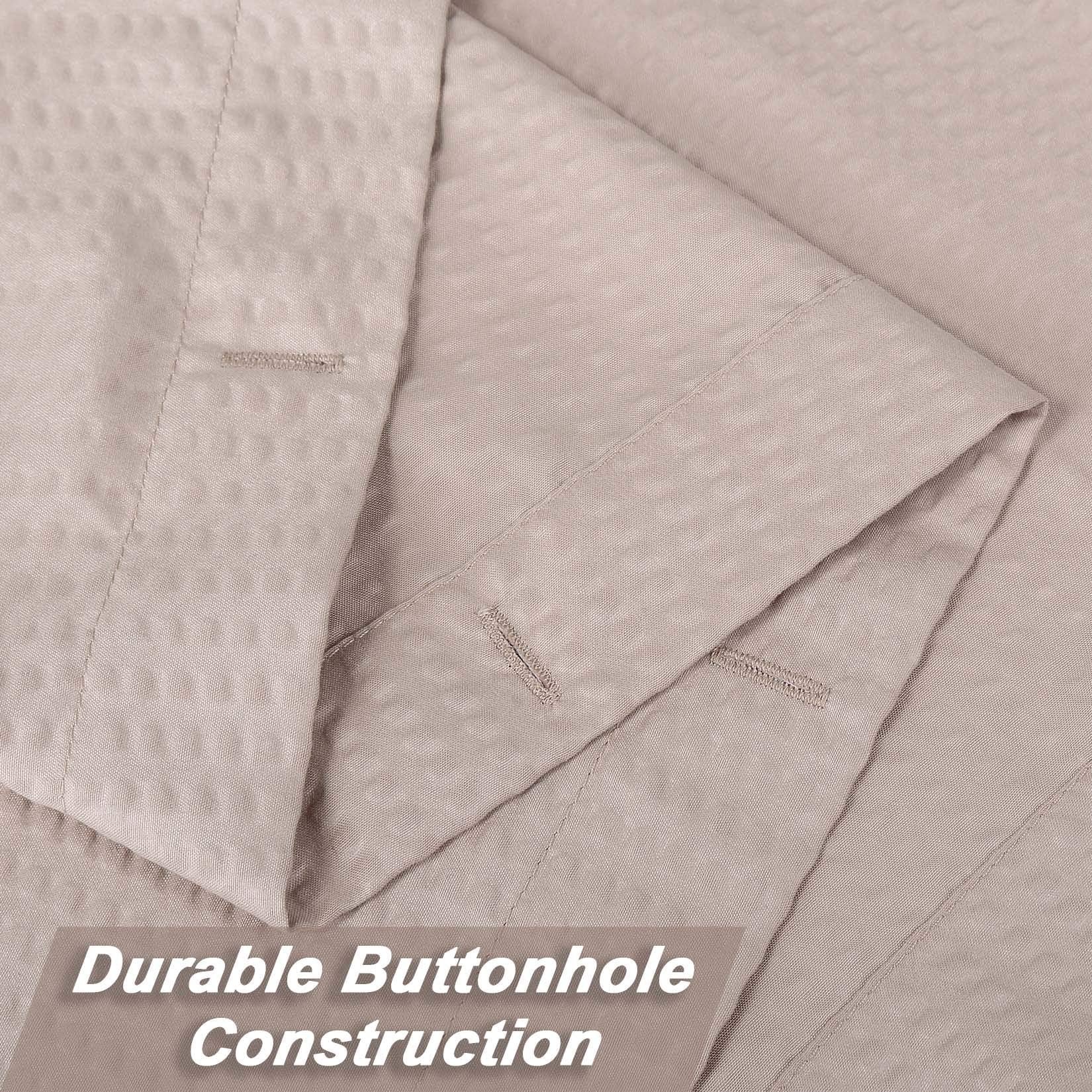 Tenda da doccia in microfibra Garvee, idrorepellente, 72x72 cm, color tortora goffrato, ad asciugatura rapida, facile da installare, bagno