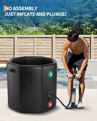 Vasca da bagno ghiacciata Garvee per atleti, 176 galloni, PVC di grado militare, coperchio isolato, portatile, per attività ricreative