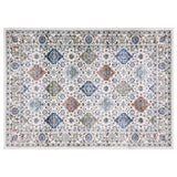 Garvee Tappeto Floreale Vintage con Base Antiscivolo per Cucina e Camera da Letto, Pelo Corto, Lavabile, Design Floreale, Colori Variati