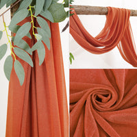 Garvee Wedding Arch Tenda in tulle drappeggiata in mussola 70x550cm Decorazione per matrimonio color caramello