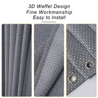 Tenda da doccia Garvee Navy in microfibra idrorepellente, resistente, 155 g/m², in poliestere, per bagno, 182,9 x 213,4 cm