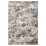 Garvee Tappeto Moderno Flachflor Antiscivolo Lavabile Poliestere Morbido Resistente Pieghevole Grigio-Arancione 160x230cm