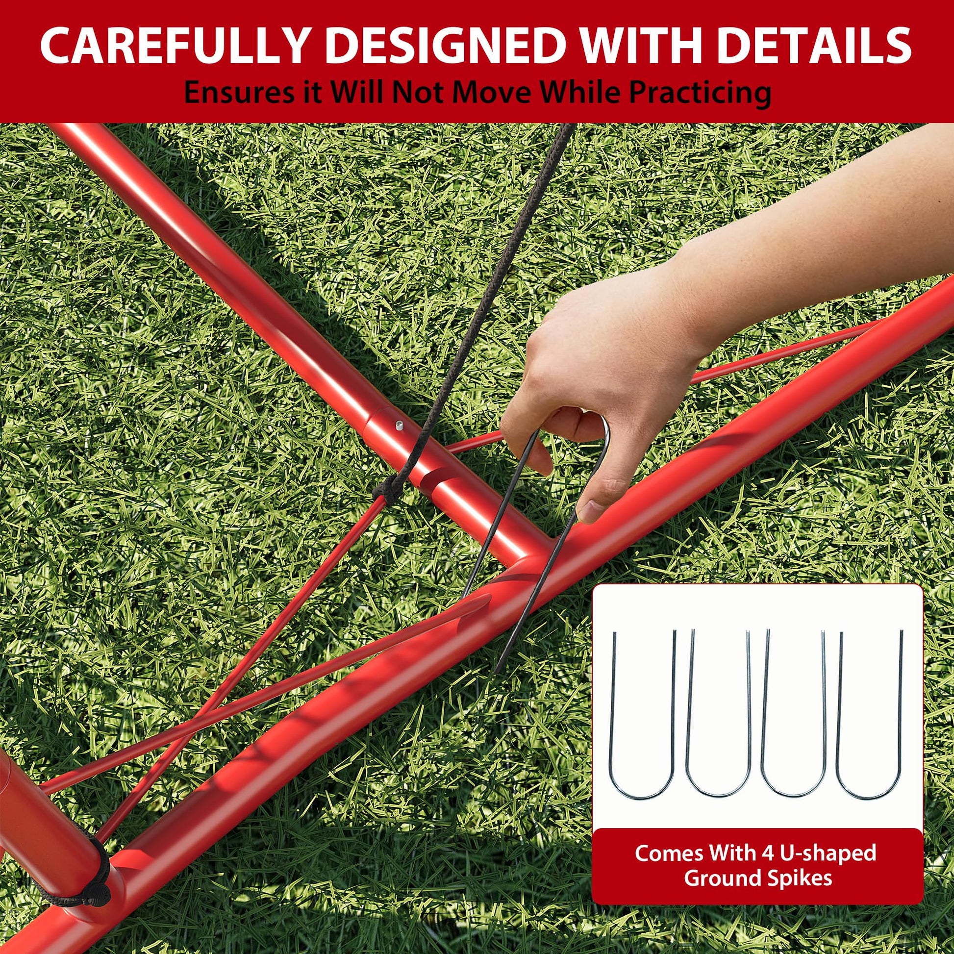 Garvee Football Rebounder 6x4 piedi – Robusto, versatile, ideale per uso interno ed esterno